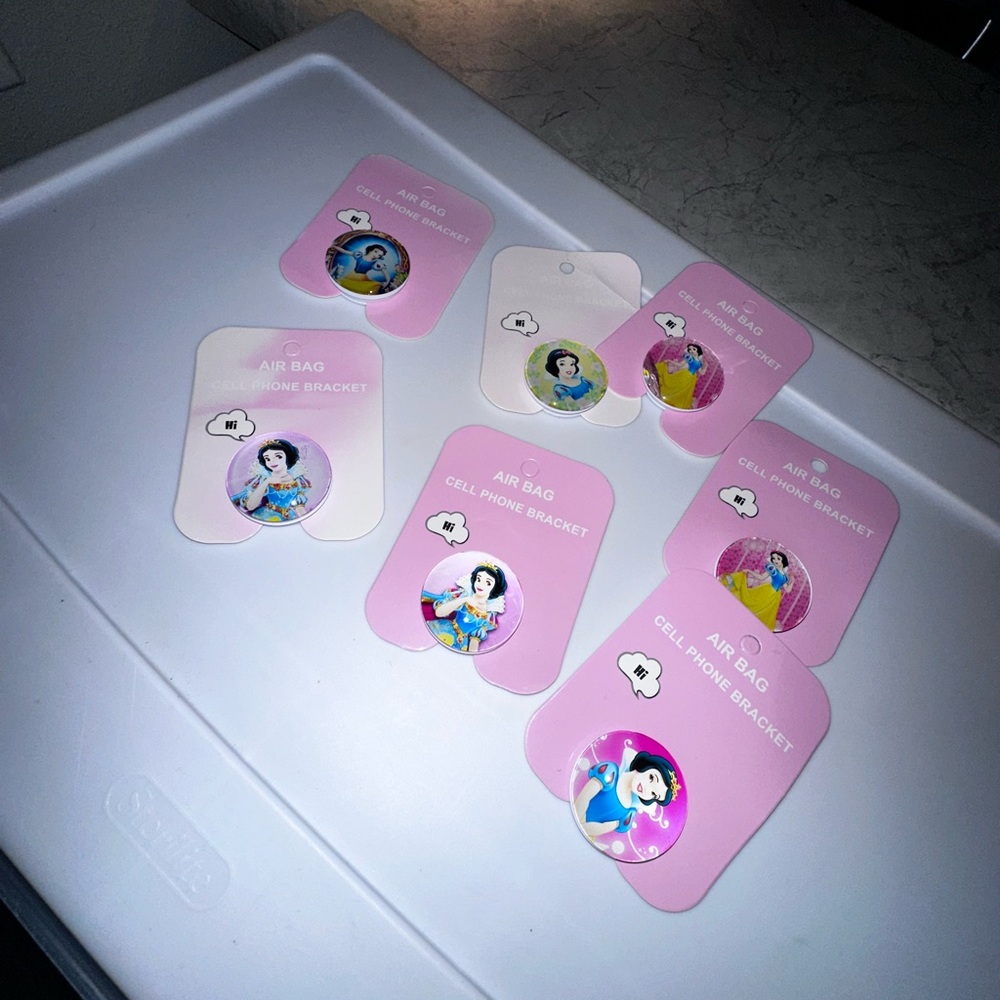 Disney Pink and White Phone Skins with Cartoon Characters